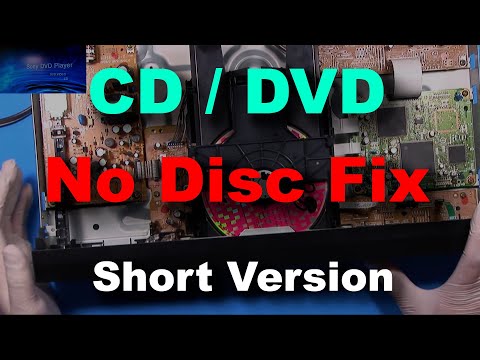 CD / DVD No Disc - How to Fix - Won't play disc