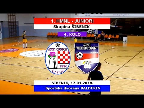 1. HMNL JUNIORI Šibenik: CRNICA - HEROJI 2007, 17.01.2018.