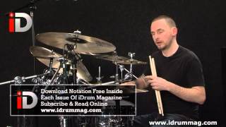 Free Drum Lesson - Adding Bass Drum / Hi Hat Pattern to full Rudiment  - Lesson 1 Part 3