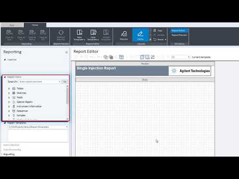 How to create a report template in OpenLab CDS
