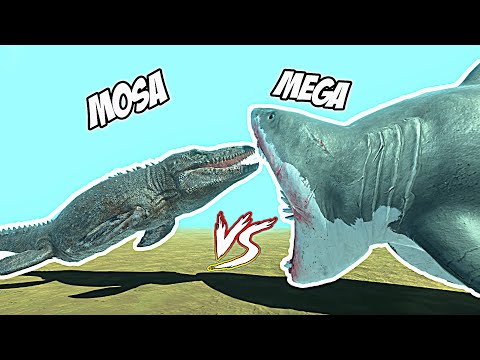 Megalodon VS Mosasaurus – Ultimate Battle – Who Would Win? ARBS