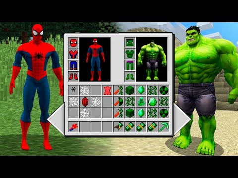 EPIC Superheroes Battle - SPIDERMAN VS HULK! Minecraft Mod