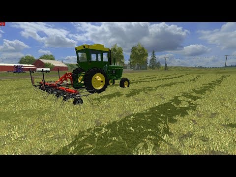 Farming Simulator 17 Loan Oak Farm Ep  .3  Making Hay John Deere 4020 And Tedder