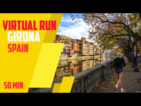 [VIRTUAL RUN] Run With Me and Discover Girona Temps de Flors | Treadmill | 50 min #002