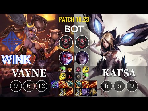 ES Wink Vayne vs Kai'Sa Bot - KR Patch 10.23