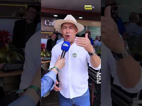 Zé Cândido, prefeito de Santo Antônio da Barra, falou com a equipe da Goiás TV durante a TecnoShow