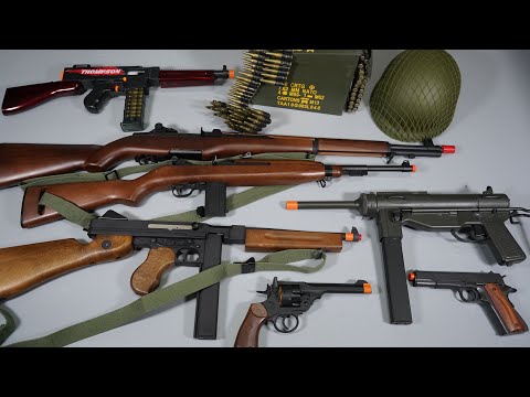 WW2 US ARMY Weapon Toy Gun - M1 Garand - M1 Thompson Machine gun - Realistic Toy Guns Collection