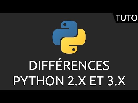 Tutoriel Python différences 2 X et 3 X