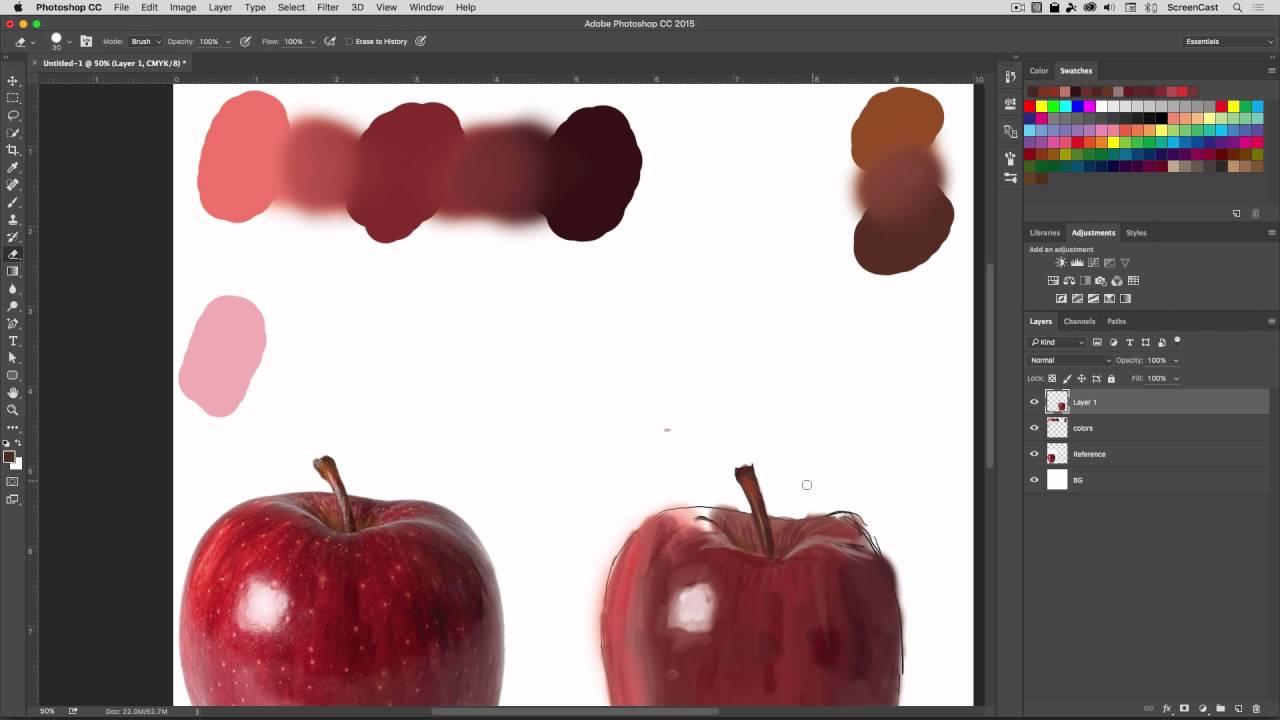 Digital Portrait Painting Tutorials in Adobe Photoshop - video 3