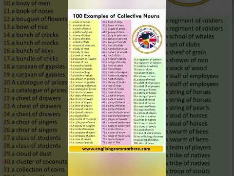 100 Collective Nouns you need to know || #spokenenglish #vocabulary #learnenglish