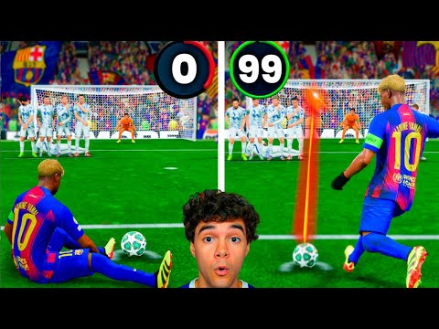 EVERY FREE KICK GOAL LAMINE YAMAL IMPROVES!