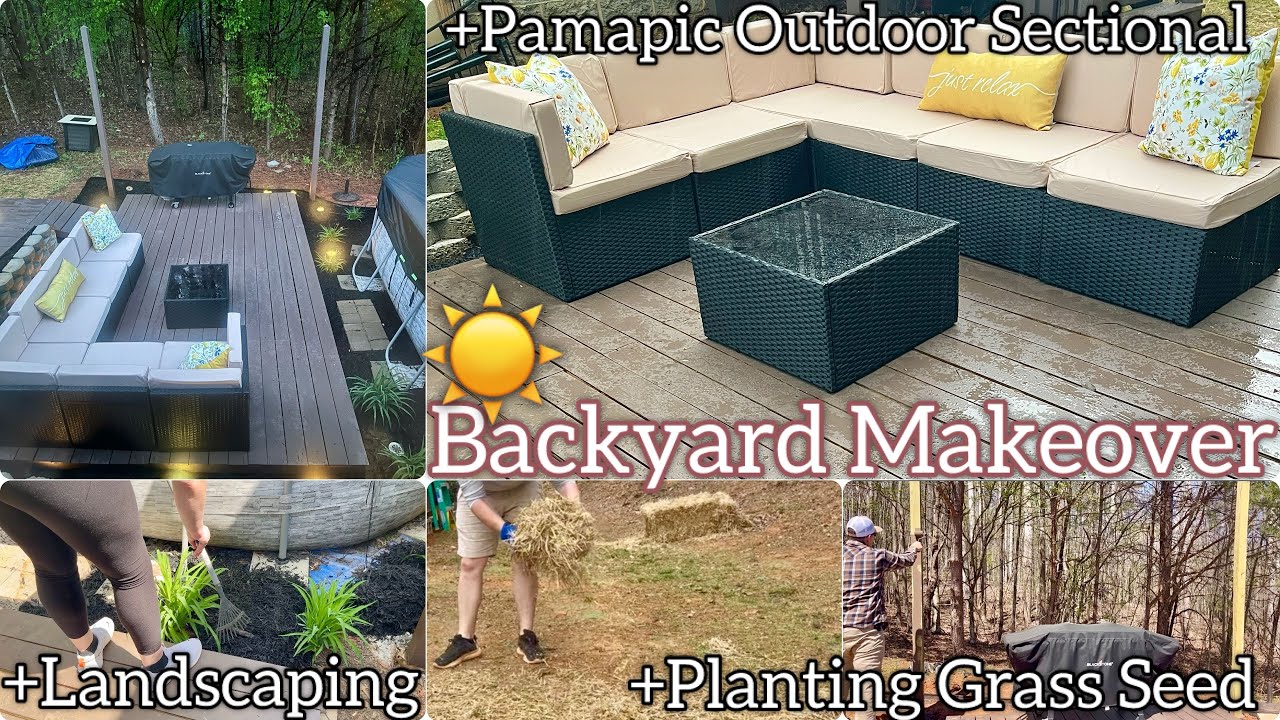 ☀️2026 Backyard Makeover | Growing Grass | Pamapic Outdoor Sectional
