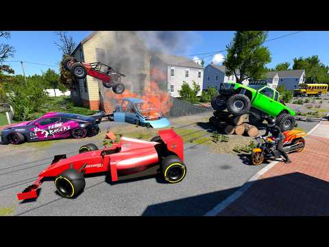 Racing Random Cars in Abandoned City