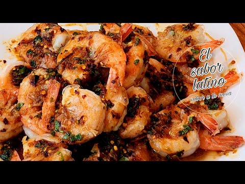 🔴La Receta Más Deliciosa! Camarones al Mojo de Ajo🦐-El sabor latino