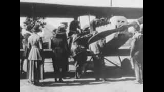 Helen Keller Flying in 1919 Bi-Plane