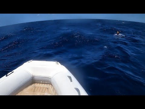 Fisherman Ejected off Boat (No Life Jacket)