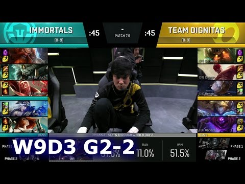 Dignitas vs Immortals Game 2 | S7 NA LCS Spring 2017 Week 9 Day 3 | DIG vs IMT G2 W9D3 1080p