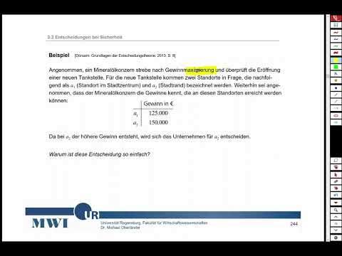 ET03: Entscheidungen bei Sicherheit - Grundlagen  (MWI #35)