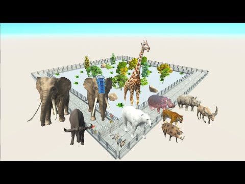 ANIMAL SPEED RACE - SQUARE RACE TRACK | Animal Revolt Battle Simulator
