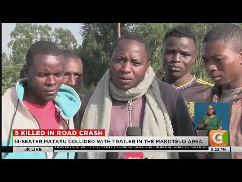 Five killed in Bungoma–Webuye road crash involving matatu and trailer