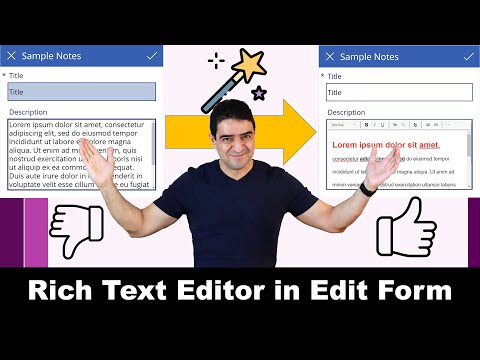 How to add rich text editor to Power Apps edit form