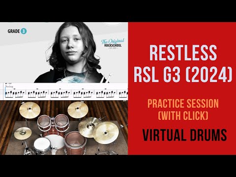 Restless (Practice session) - Rockschool Grade 3 Drums (2024)