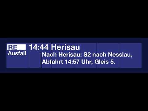 SBB TTS Ansage • Ausfall RE Herisau (Personaldisposition)