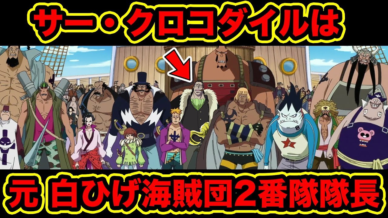 ワンピース クロコダイルは白ひげ海賊団2番隊隊長だった One Piece Theory Youtuberandom ワンピース クロコダイルは白ひげ海賊団2番隊隊長だった One Piece Theory Youtuberandom