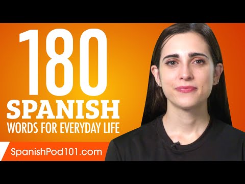 180 Spanish Words for Everyday Life - Basic Vocabulary #9