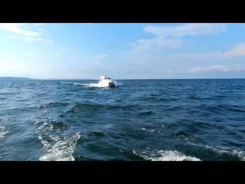 Leaving marina in Gdynia after W & W Boat Show 1