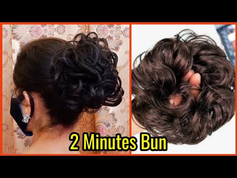 2 Minute Quick Messy Bun With Hair Extension Scrunchie | Messy Bun Hairstyle