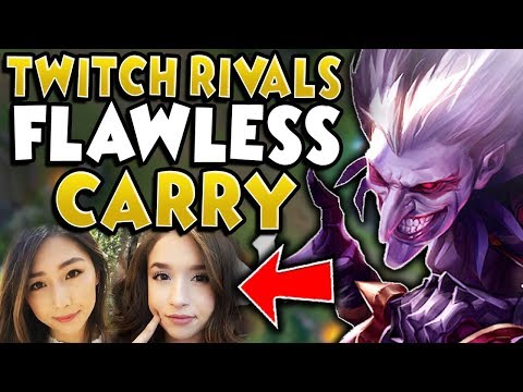 TWITCH RIVALS PERFECT KDA CARRY FT. POKIMANE, XCHOCOBARS, REVENGE! - League of Legends