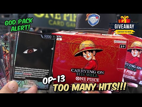 WE FINALLY PULLED A GOD PACK! One Piece TCG Booster Box Opening OP-13: Carring on His Will (ENGLISH)