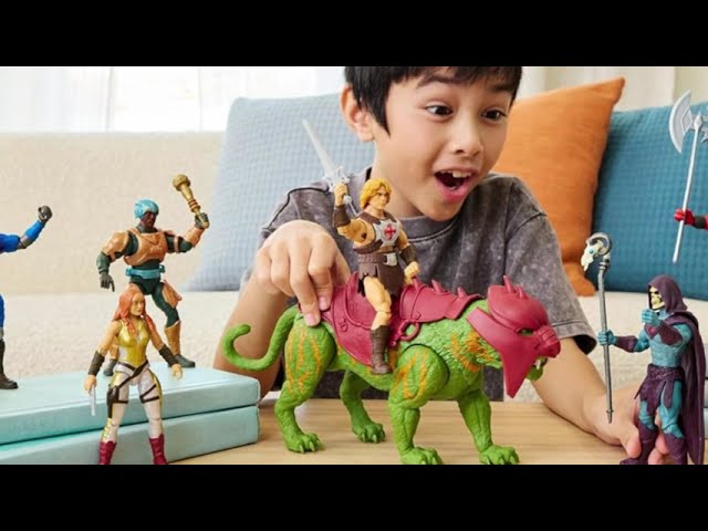 Vídeo relacionado con Masters of The Universe Battle Cat Figura de la película de 2026 con acción de mordisco y 5 rugidos Diferentes, Tigre con Armadura Compatible con Figuras de 13,97 cm, JKJ04