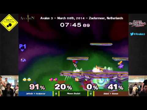 Avalon III - Jeffz0r + Avalancer vs Adam + Remen - Winners Bracket SSBM Doubles