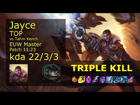 Jayce vs Tahm Kench Top - EUW Master 22/3/3 Patch 11.23 Gameplay