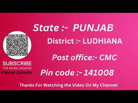 Punjab Ludhiana CmC Ka pin code 141008 / Ludhiana CmC ka post office