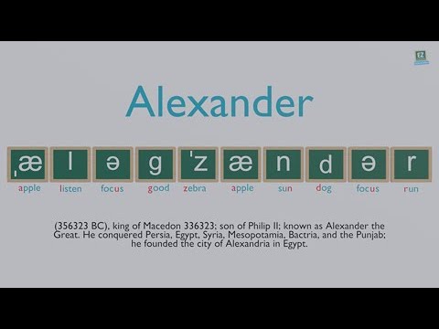 How to pronounce Alexander ?
