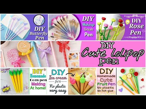 7 DIY cute pen decoration idea | How to make cute pen | easy pen decoration