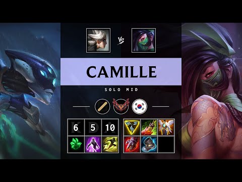 Camille Mid vs Akali - KR Grandmaster Patch 25.18