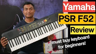 Video thumbnail for Yamaha PSR F52 electronic keyboard review| best keyboard for beginner| by SKISWUD The Guitar Shop