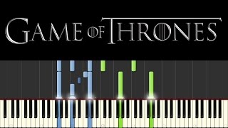 Game of Thrones (Piano Tutorial + sheets) - Main Theme