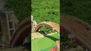 Steel Arch Frame Construction Of Guanba Reservoir Arch Bridge