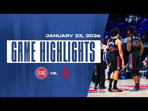Pistons Drop Close Game vs. Rockets | Game Highlights | 01.23.26