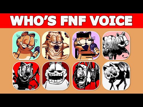FNF - Guess Character by Their VOICE | Gorefield, Garfield, Corrupted Gorefield, Eternal Garfield...