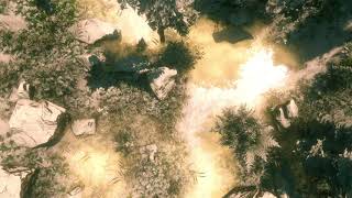 snow forest river ice fog day