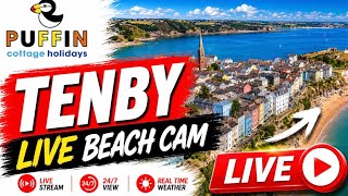 🌊 Tenby South Beach Live Webcam | Pembrokeshire Coast | Puffin Cottage Holidays 🌊 live webcam