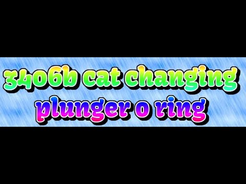 3406b cat changing plunger o ring on manual injection pump