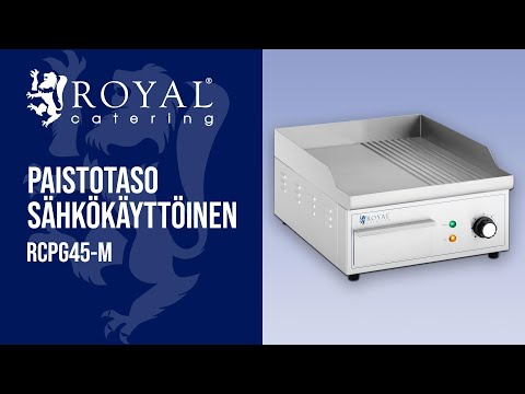 video - Paistotaso sähkökäyttöinen - 360 x 380 mm - uritettu + sileä - 2 000 W