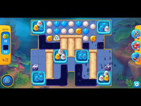 Fishdom. 8570 level no boosters and diamonds. 12 moves (❌ no lightning)